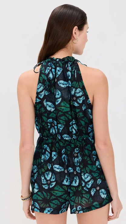 UJ Maja Coverup One Piece Cotton-Viscose Playsuit in Urchin