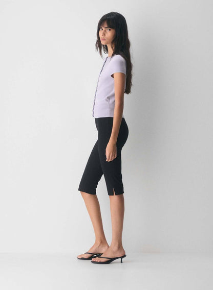 ARZ Storyboard Wonder Yarn Viscose-blend Short-sleeved Cardigan Top
