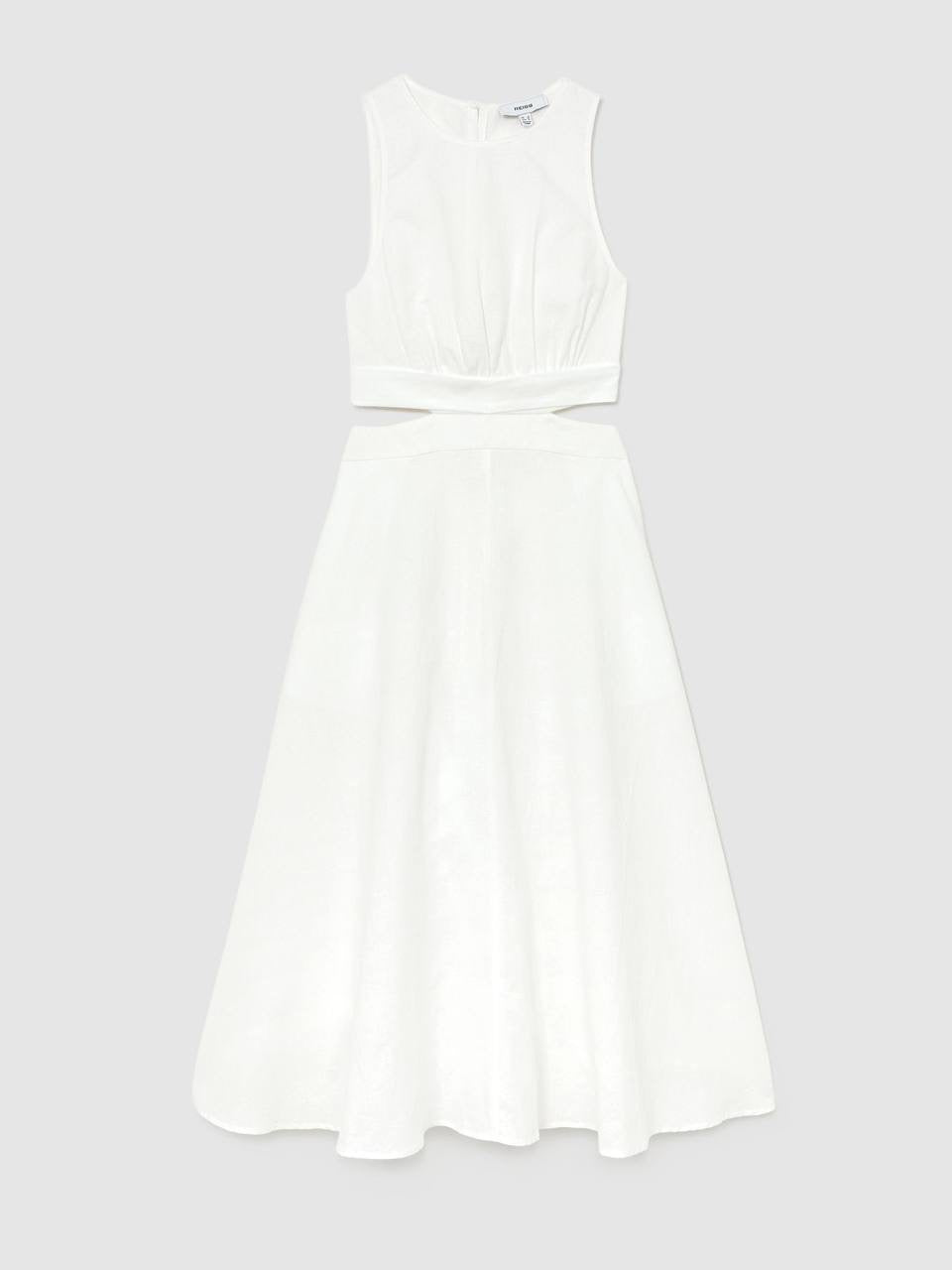 RS Hazel Linen-Cotton Cut-Out Midi Dress