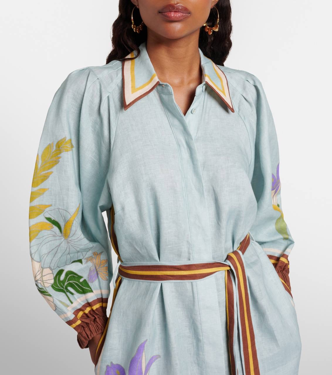 ALM Alfie Linen Shirtdress Midi Dress