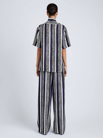 PS Amira Silk Shirt | Drawstring Pants | Striped Set