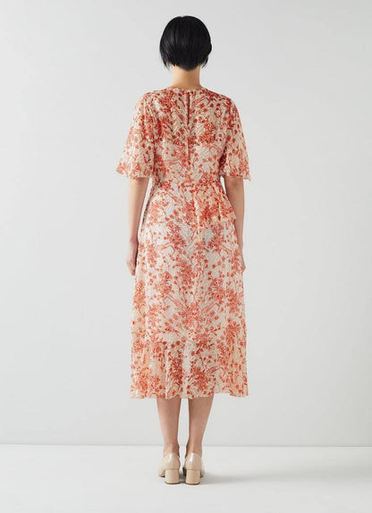 LKB Thea Silk-Viscose Midi Dress