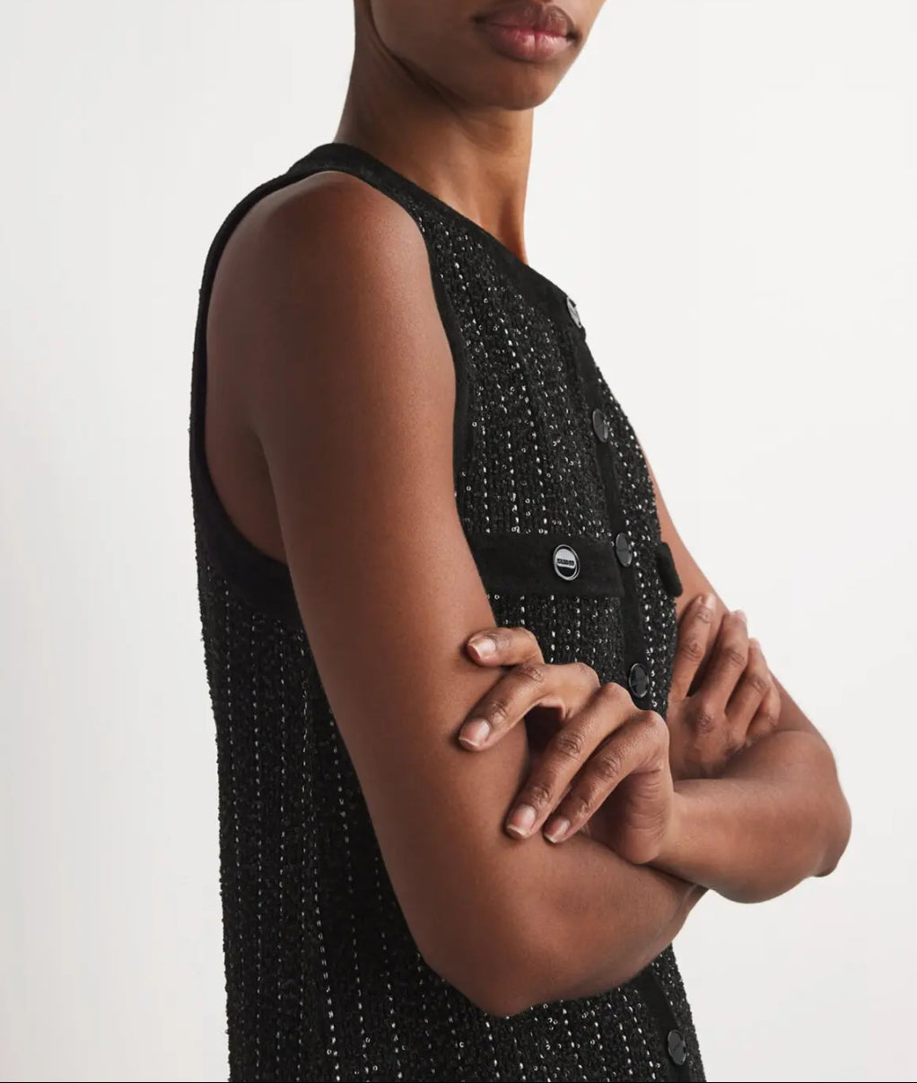 SD Fancy Sequinned Sleeveless Knit Mini Dress