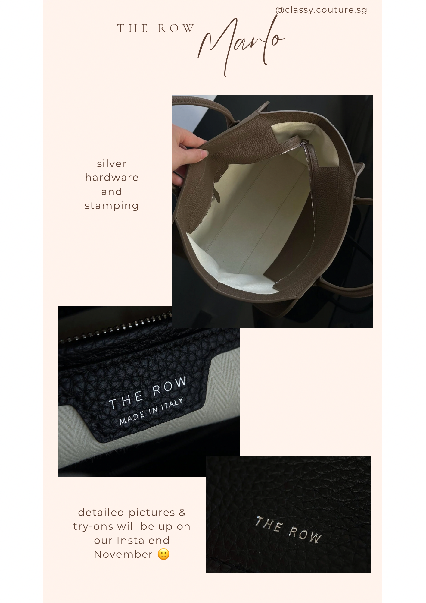 TR Marlo 12 & 14 Bag in Matte Grained Calfskin Leather