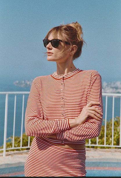 CL Hydra Stripe Cotton-blend Cardigan