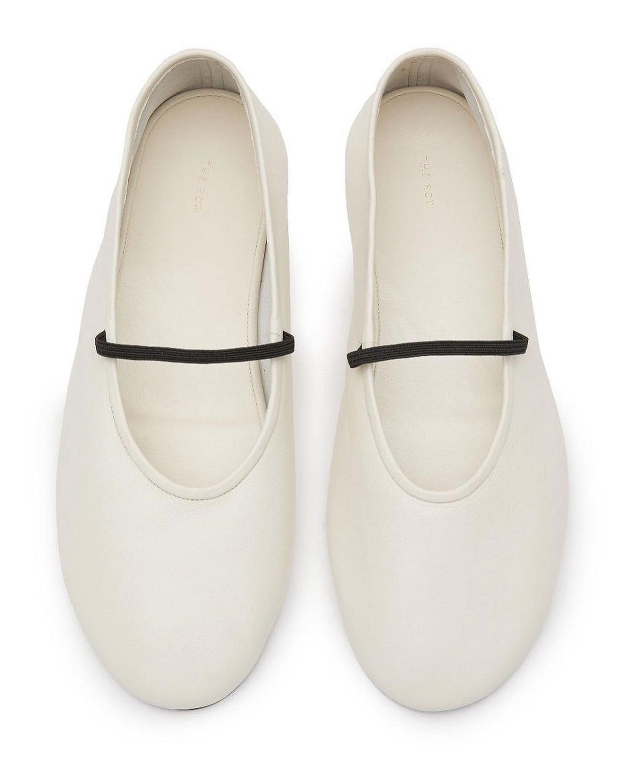 TR Elastic Leather Ballet Flats