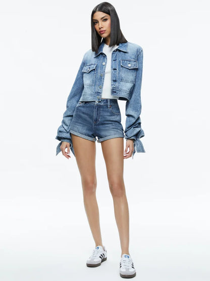 AO Tiff Denim Jacket | Maggie Mid Rise Vintage Shorts | Set