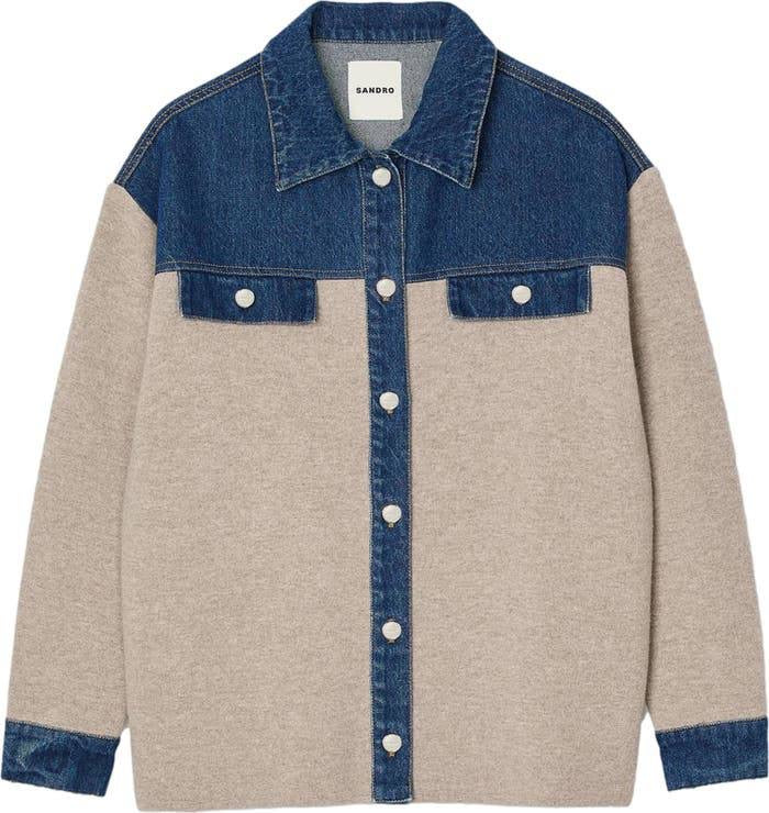 SD Denim And Knitwear Coatigan Oversized Jacket