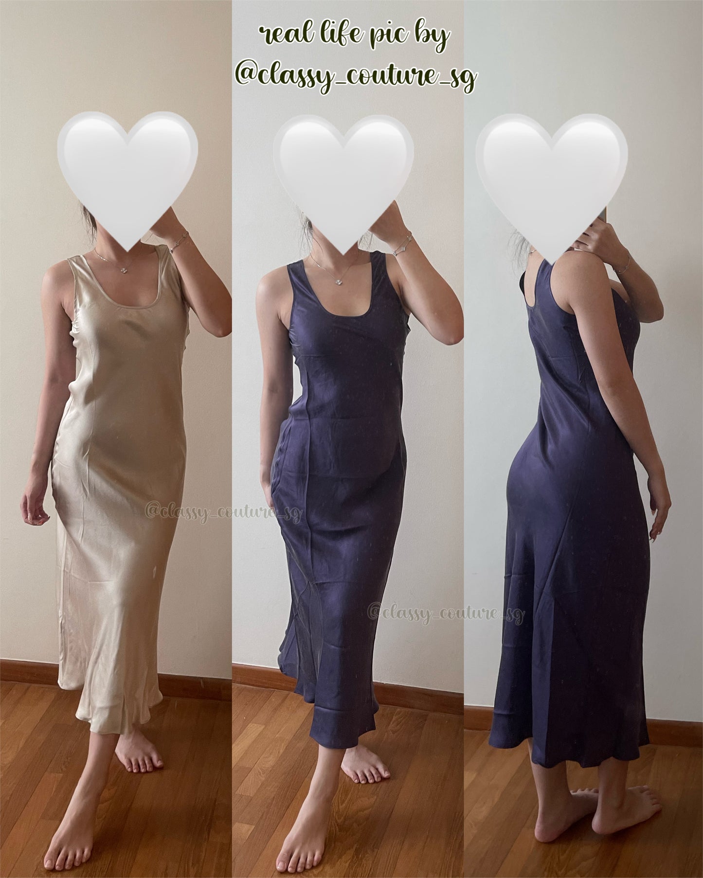 SL Scoop Neck Silk Midi Dress