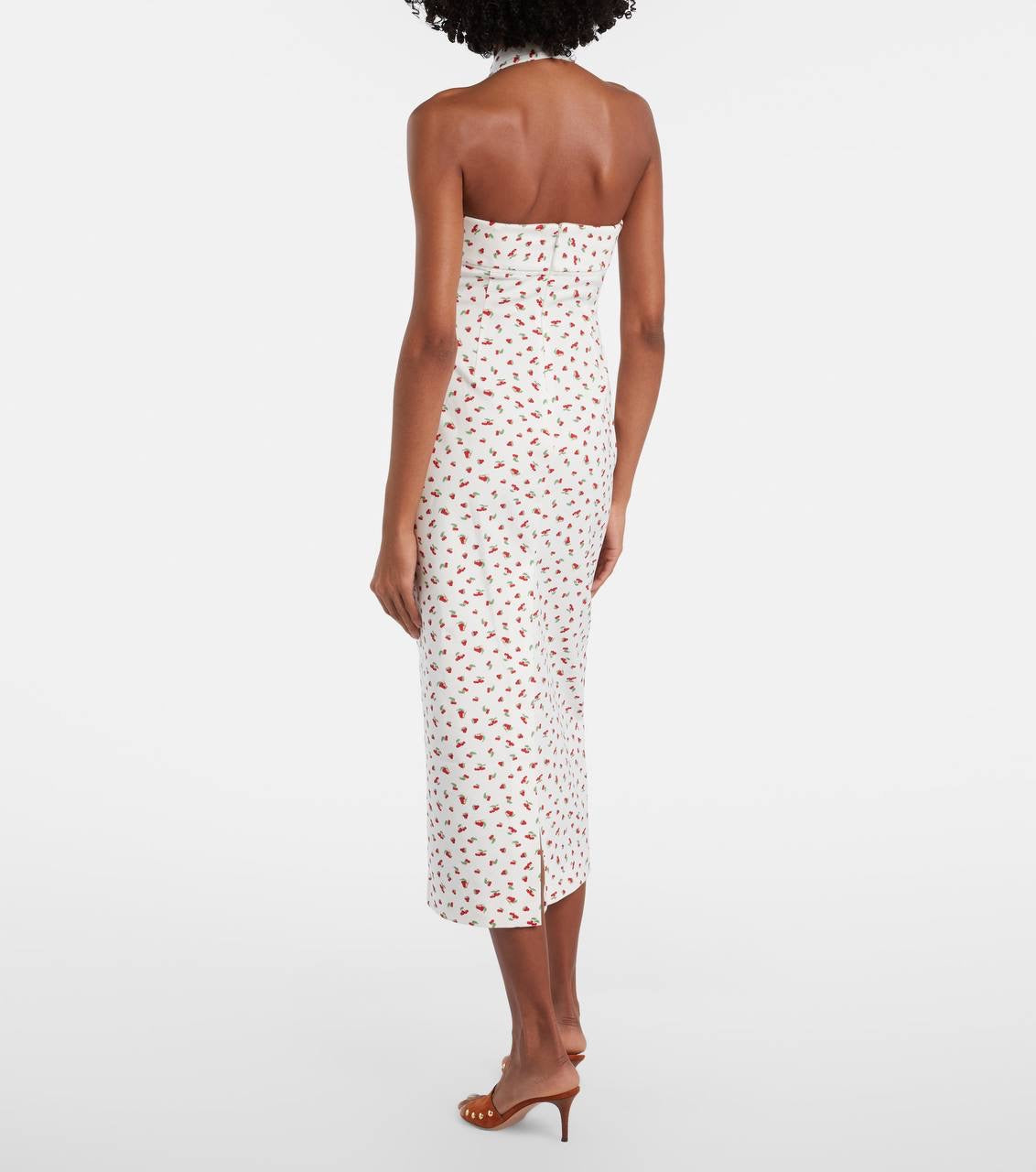 3 Colors! PSE Chiara & Ebony Cotton-blend Halter Bandeau Midi Dress