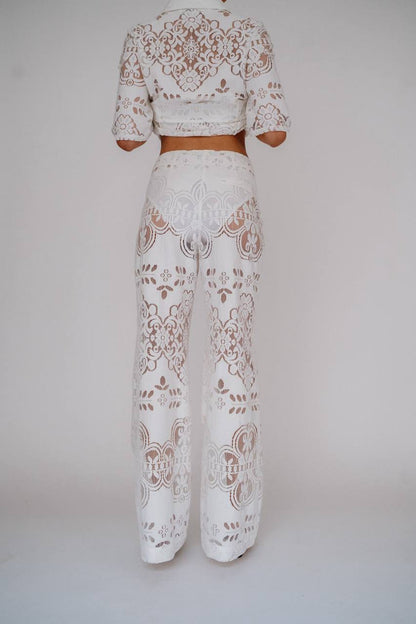 ML Tillie Shirt | Charlie Pants | Sheer Cotton-blend Lace Set