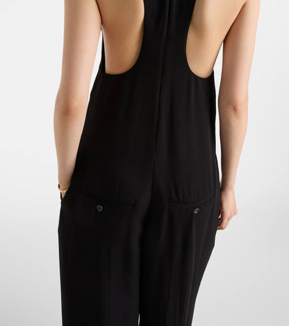TOT Crepe Cady Viscose Racer Back Jumpsuit
