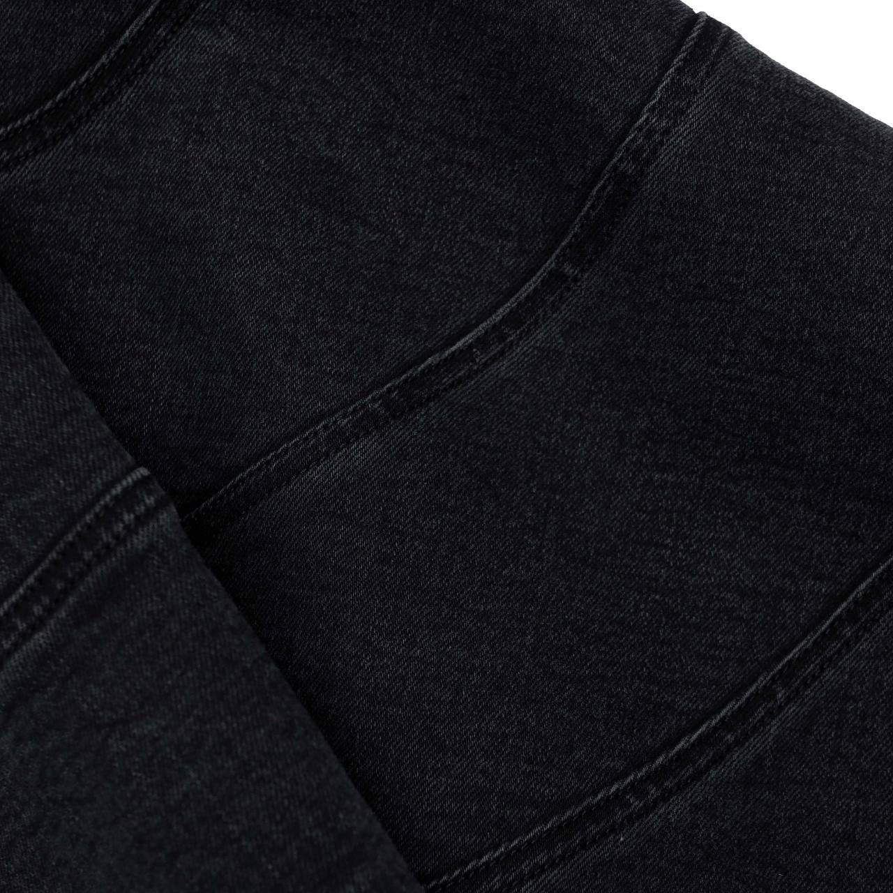 SP Flared Denim Mini Skirt in Black