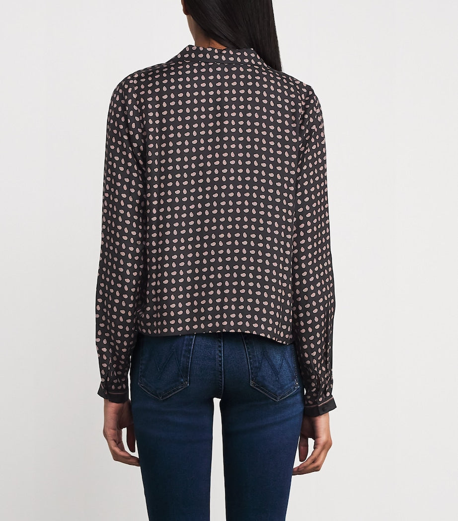 DN Juliana Silk-Viscose Long Sleeved Blouse Top