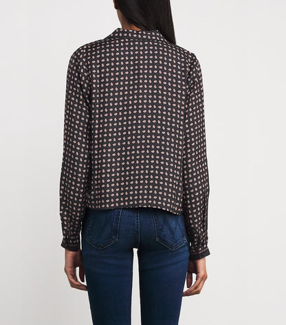 DN Juliana Silk-Viscose Long Sleeved Blouse Top