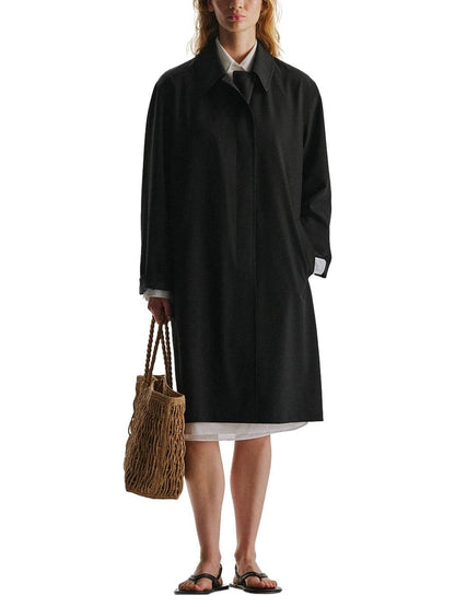 TR Datima Wool Coat in Black (silk-lined)