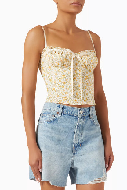 Ref Andrea Viscose Cami Top in Lima Yellow