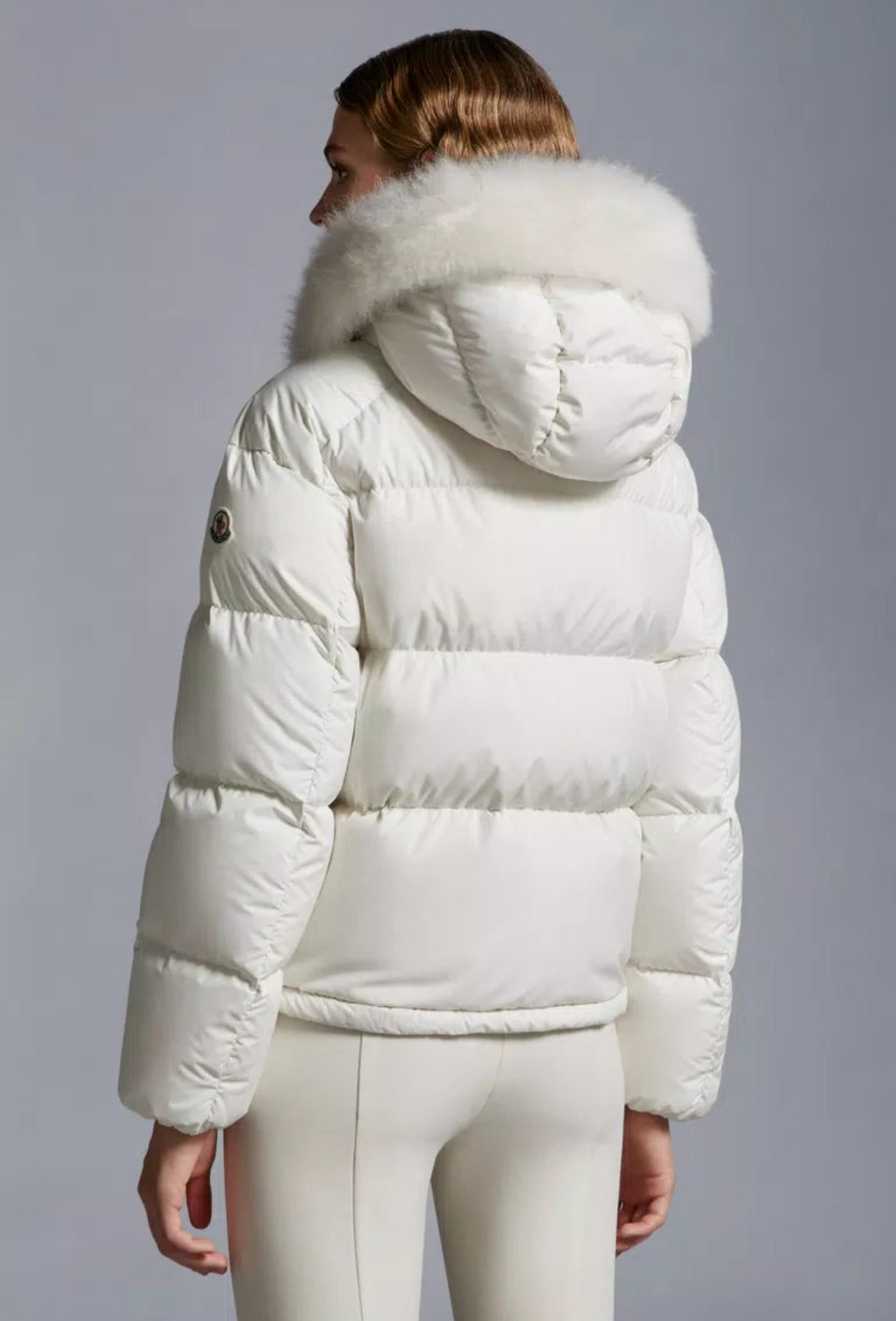 MC Mino Hooded Down Jacket with Detachable Goat Fur Trim