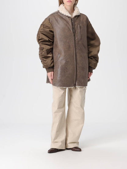 IM Evina Faux-Leather Shearling trimmed Jacket / Short Coat