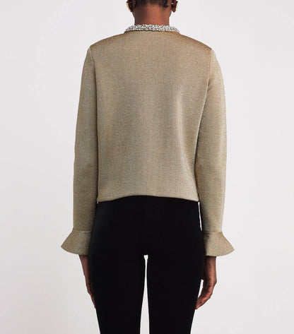SP Gold Crystal Trim Cardigan