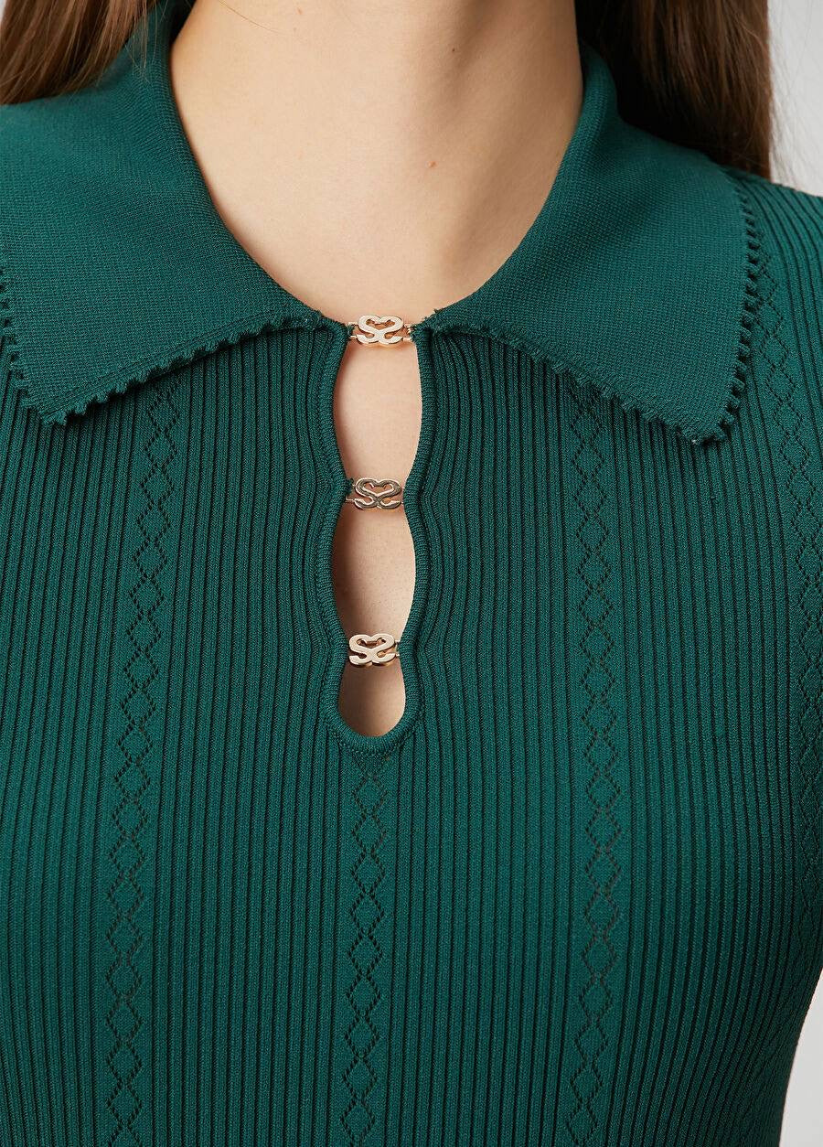 SD Mahee Dark Green Polo Sweater