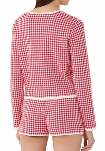 PSE Micah Halter Top | Cardigan | Pants | Shorts | Dress | Viscose-blend Red/white Gingham Check Set