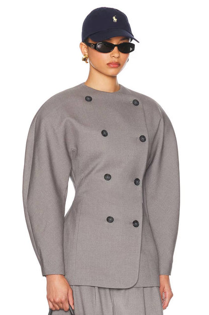 HS The Curvilinear Viscose-Wool Tailored Blazer