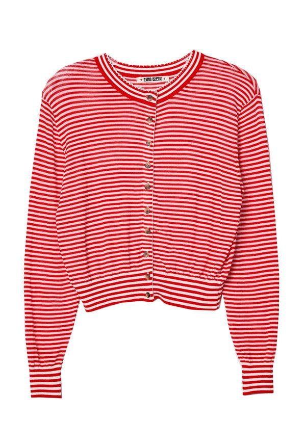 CL Hydra Stripe Cotton-blend Cardigan