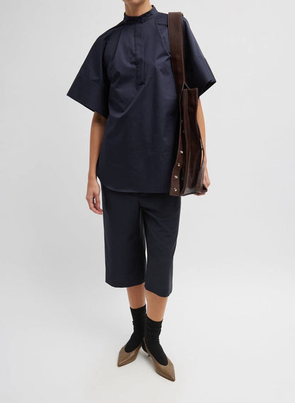 TIB Eco Poplin Raglan Tucked Short Sleeve Shirt