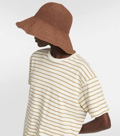 Tot Paper Straw Woven Sun Bucket Hat
