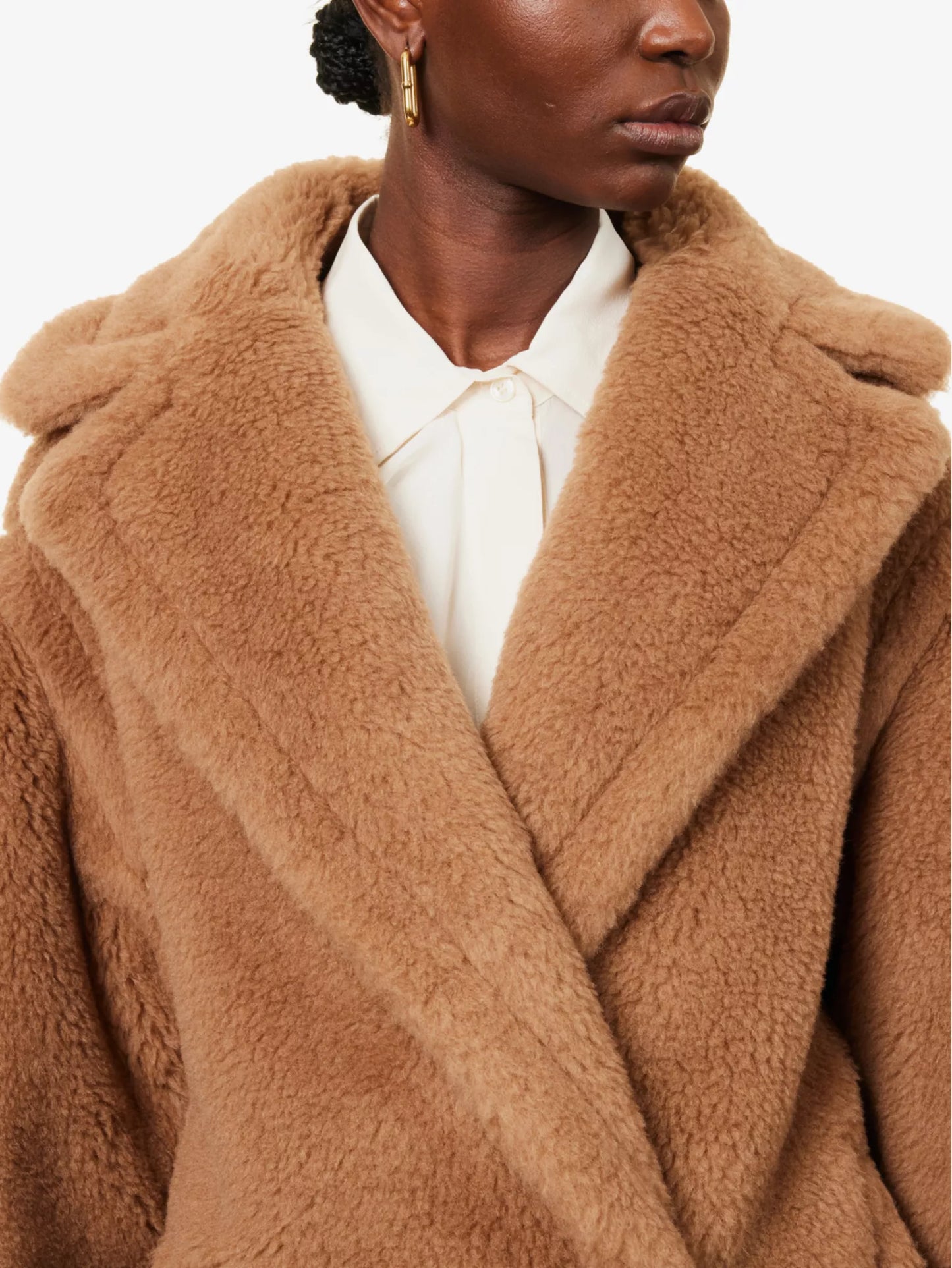 MM Short Teddy Bear Icon Alpaca-Wool-Silk Coat Jacket