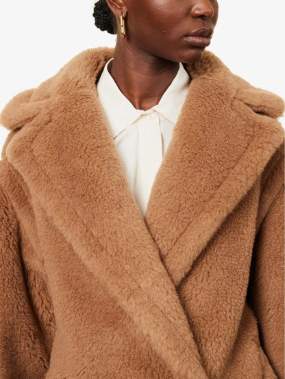 MM Short Teddy Bear Icon Alpaca-Wool-Silk Coat Jacket