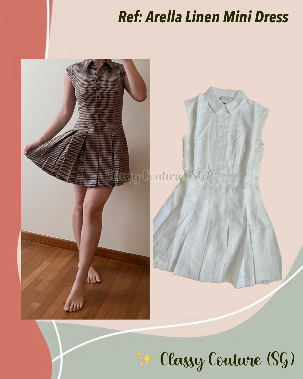 Ref Arella Linen Mini Dress