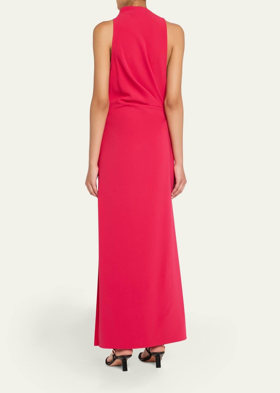 PS Devyn Draped Matte Double Crepe Maxi Dress Gown