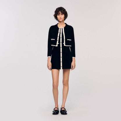 SD Fiorena Cardigan | Fiorella Velvet Mini Dress