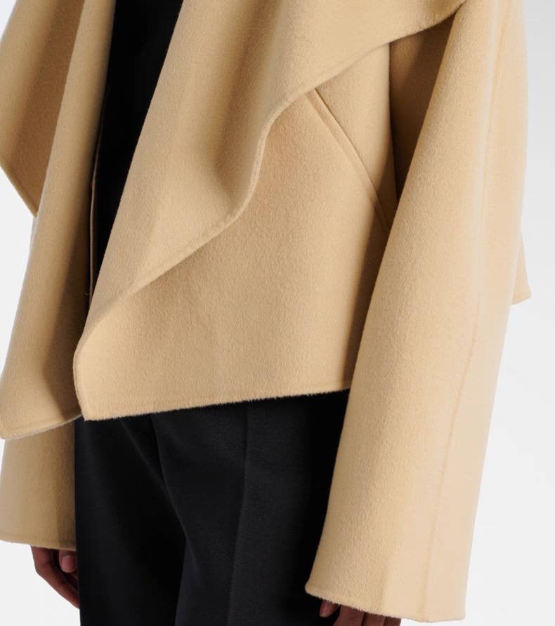 Tot Signature Cropped Double Face Wool Jacket