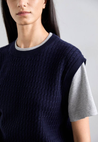 SD Layered Short-Sleeved Knitted Jumper