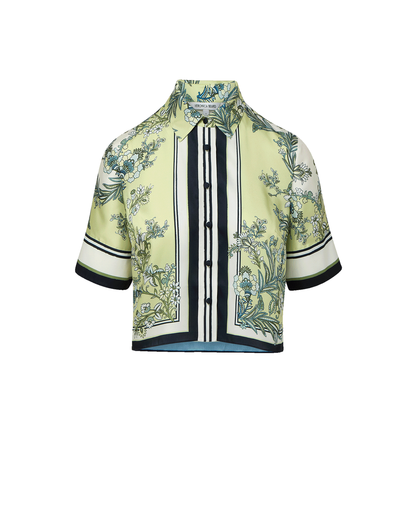 VB Spruce Button Down Silky Twill Cropped Shirt