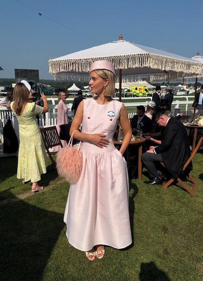 SP Pink Taffeta Midi Dress