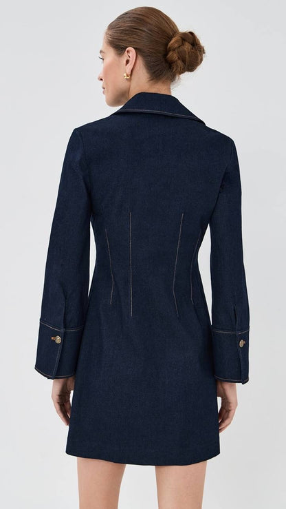 VB Raymond Denim Shirtdress Mini Dress