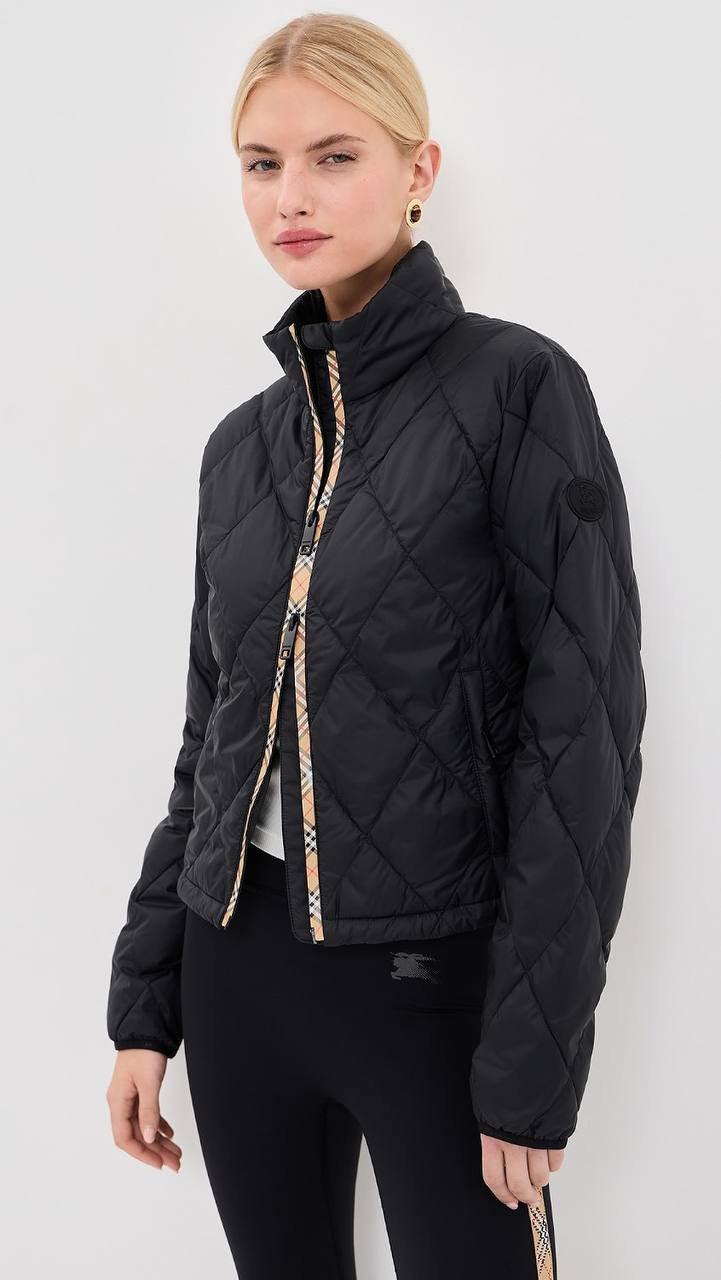 BBR Bramford Check-accent Packable Nylon Quilted Short Jacket