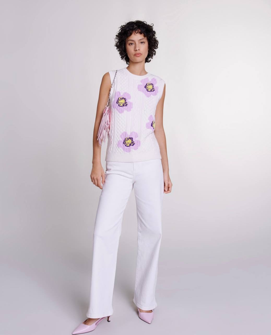 MJ Myflow Sleeveless Floral Jumper Knit Vest Top