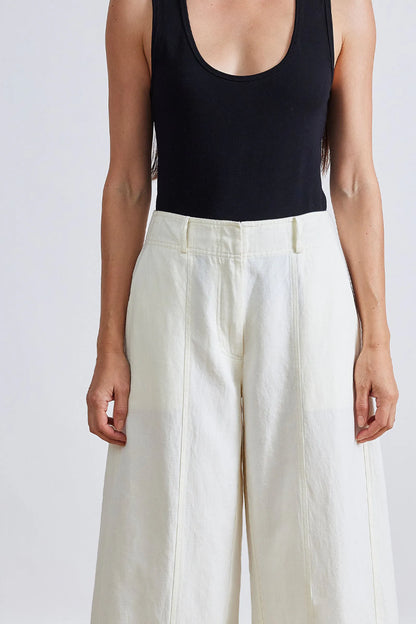 AA Malou Wide Leg Linen-Cotton Pants