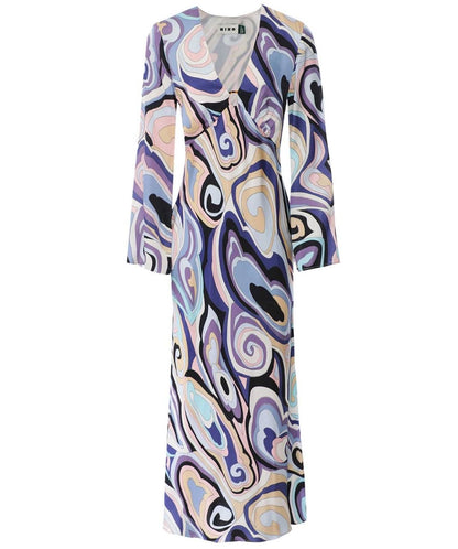 RX Terri Satin Viscose Midi Dress