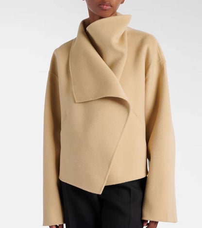 Tot Signature Cropped Double Face Wool Jacket