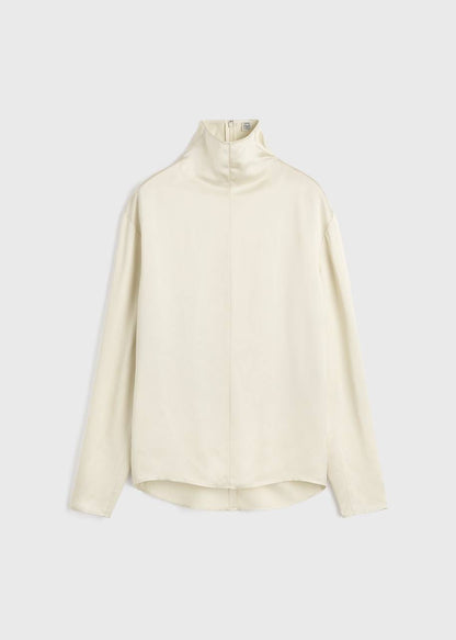 Tot Slouch Neck Viscose Blouse Long-sleeved Top