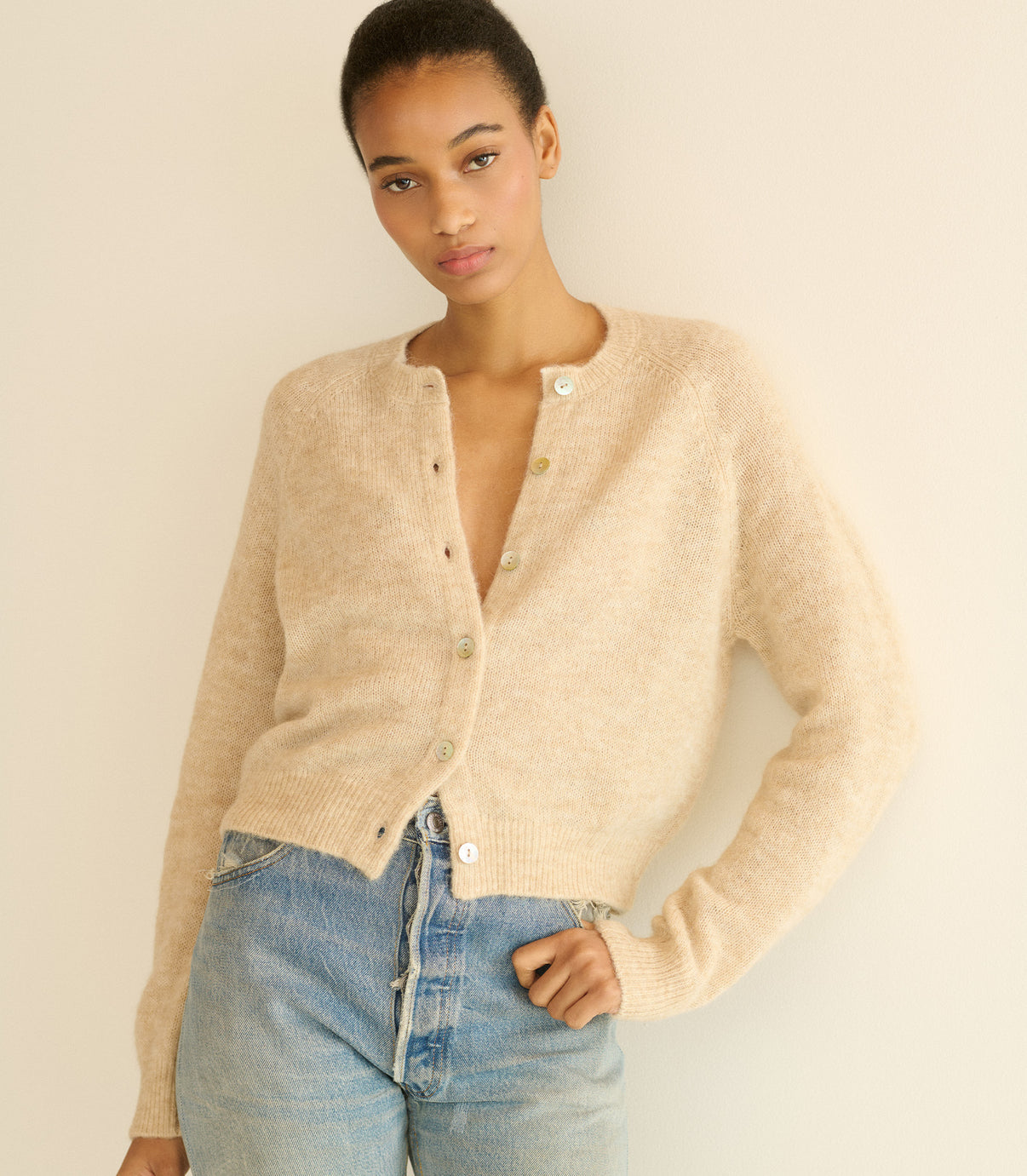 7 Colors! DN Petra Alpaca-Wool Blend Long Sleeved Cardigan