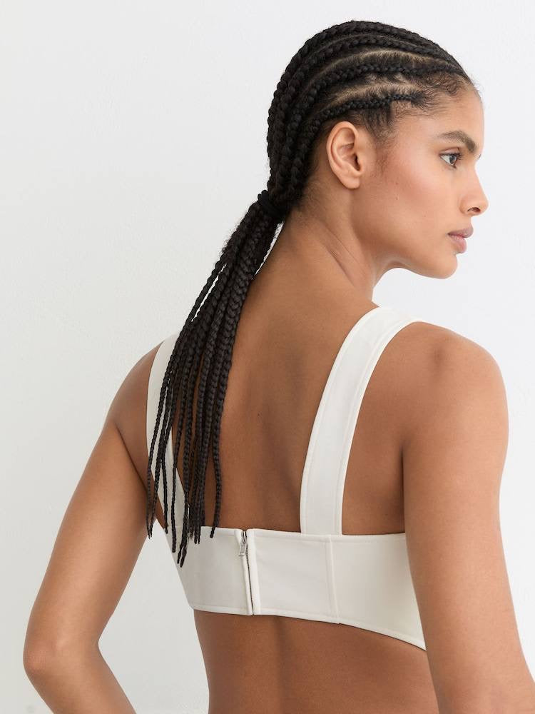 RS Dina Waisted Cut-Out Twill Midi Dress