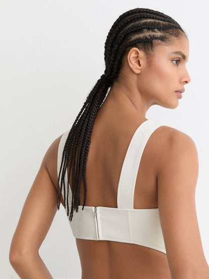 RS Dina Waisted Cut-Out Twill Midi Dress