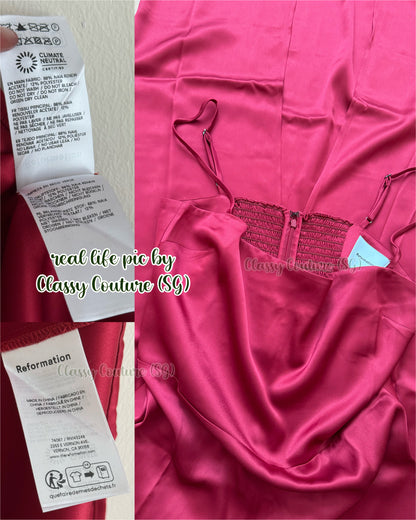 Ref Frankie Satin Maxi Dress Red Rubies